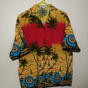 Vintage FUN-WEAR Tropical Hawaiian Shirt Mens Size XL
